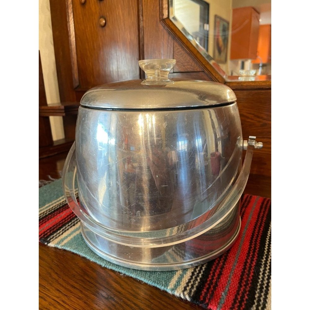 Vintage Mid-Century RETRO Kromex Aluminum ICE BUCKET Modern